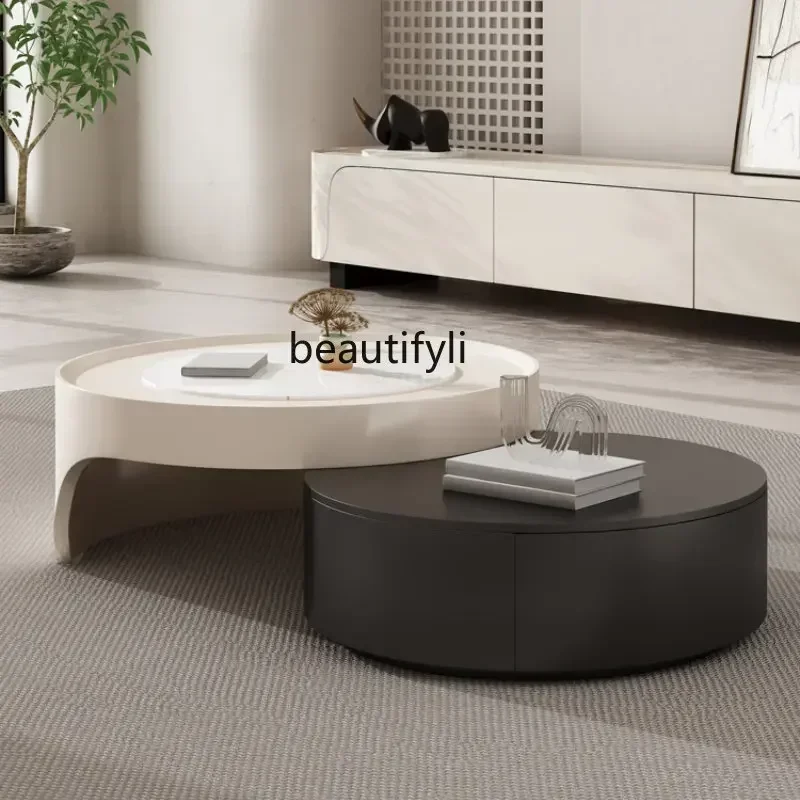 D178  Y CXH Size round Coffee Table TV Cabinet Unit Modern Simple Personality Creative Baking Finish Tea Table