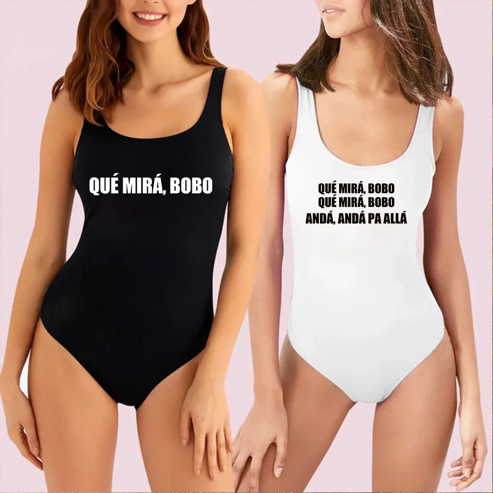 Bulk Price S-3XL Qué mira bobo? Anda pa allá One-Piece Swimsuit Women Swimwear Swimsuit Summer Beachwear