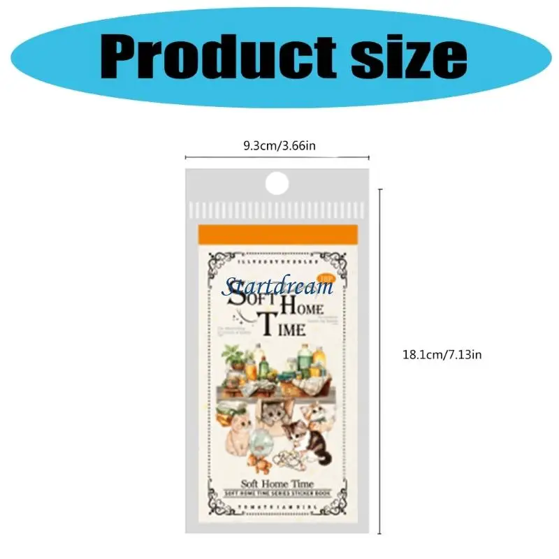 Scène décoratif Autocollant PET Sticker Aesthic Scrapbook Sticker Paper pour Craft K92C