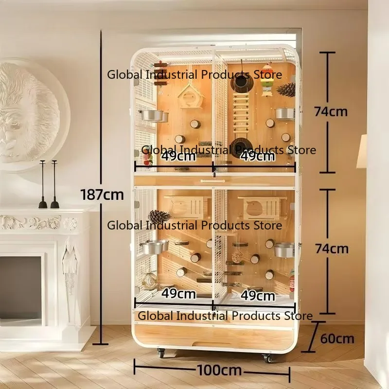 

New Handmade Wooden Bird House Villa Custom Design for Parrots Cockatiel Indoor Outdoor Use