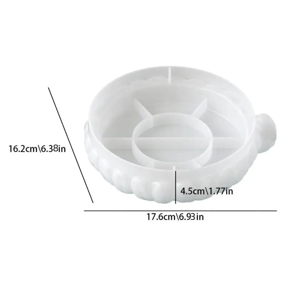 Decorative Tray Mold Silicone Rabbit Tray Mold Round Soft Easter Mold Handmade Non-stick Jewelry Storage Tray Mold Soap Crafting - view 6