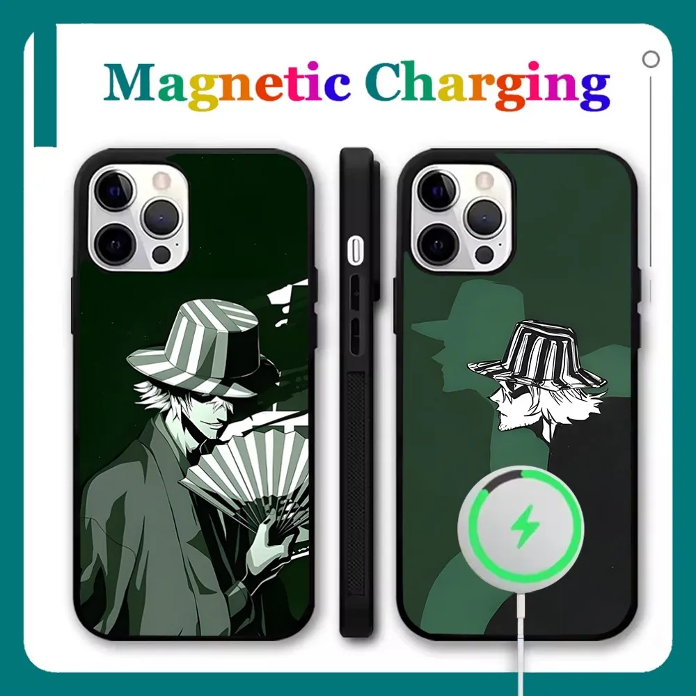 

Urahara B-BLEACHS Kisuke Phone Case For iPhone 16,15,14,13,12,11,Pro,Max,Plus,Mini,SE New Magsafe Magnetic Wireless Charging