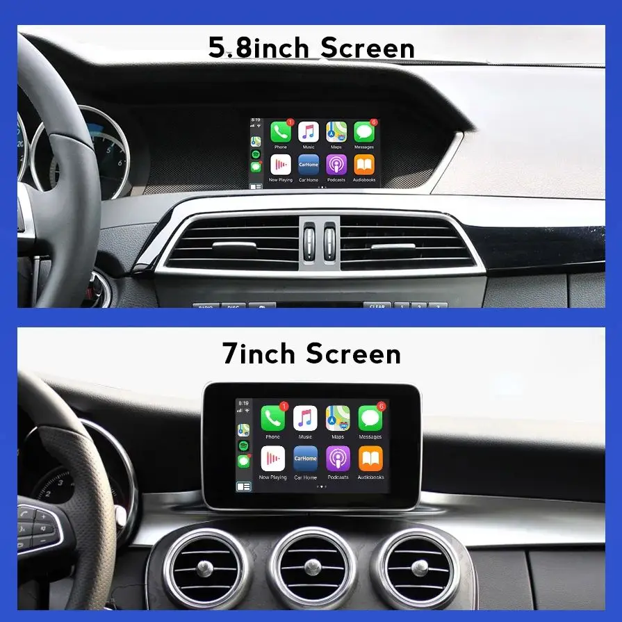 Funciones de CarPlay Mirror Link AirPlay para Mercedes Benz A B C E GLK C CLA ML GL SLK W176 W204 W212 C207 CLS W218 NTG 4,0/4,5/5,0