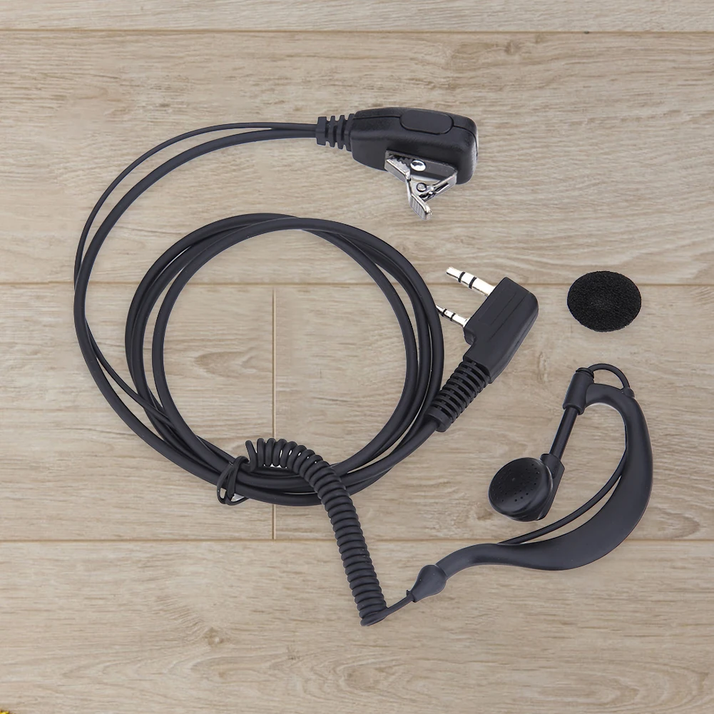 2-контактный наушник, гарнитура PTT MIC, рация, гарнитура с микрофоном, рация-вкладыш для Baofeng UV5R Kenwood HYT