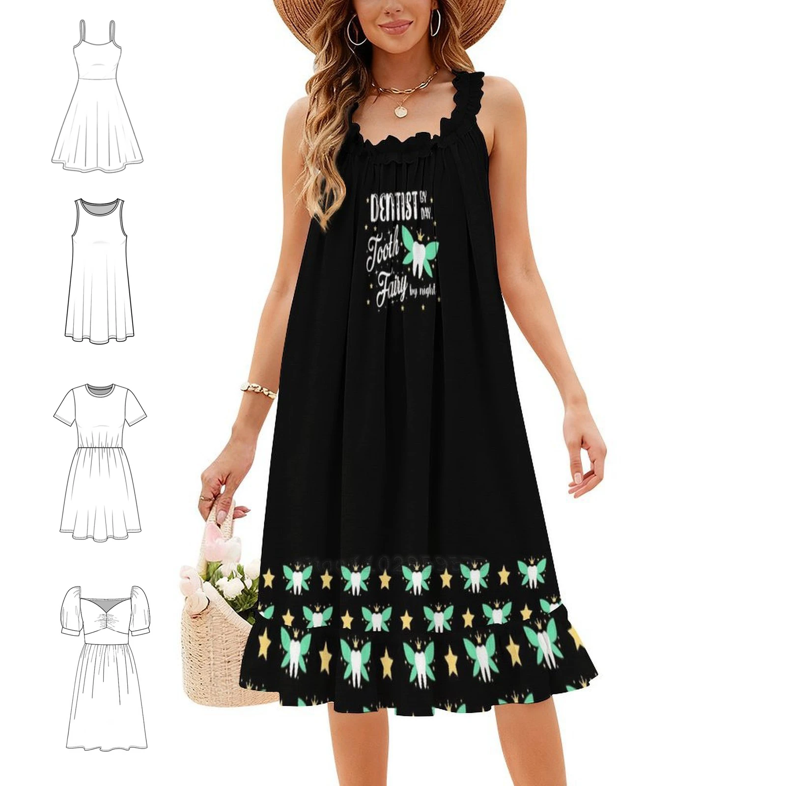 Dentist By Day Tooth Fairy By Night Boho Chic Dress Elegant Fashion Beach Wedding Party Gown Dentist By Day Tooth Fairy By