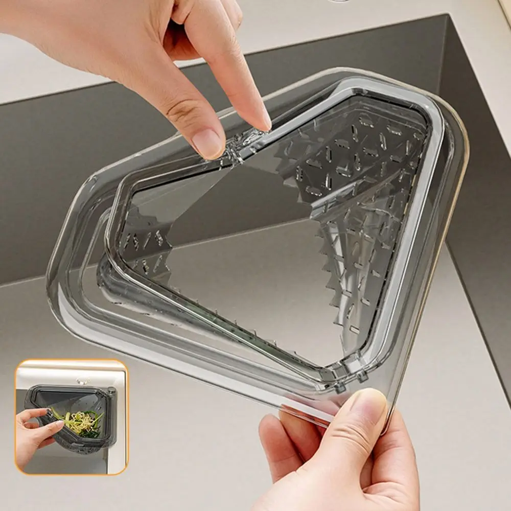 Separate Anti-leak Sink Drain Basket Filter Quickly Triangle Kitchen Sink Filter Strainer Detachable Openable Bottom Cover