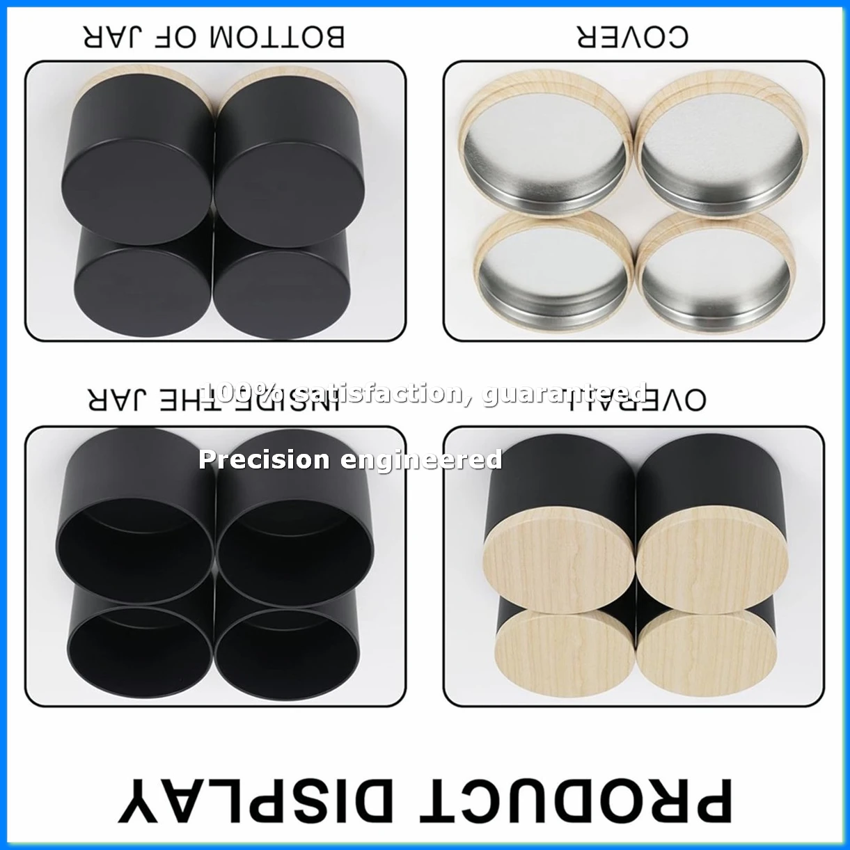 

24 Pack 4 Oz Black Candle Tins with Lids, 4Oz Candle Jars for Making Candles Bulk-ABYS