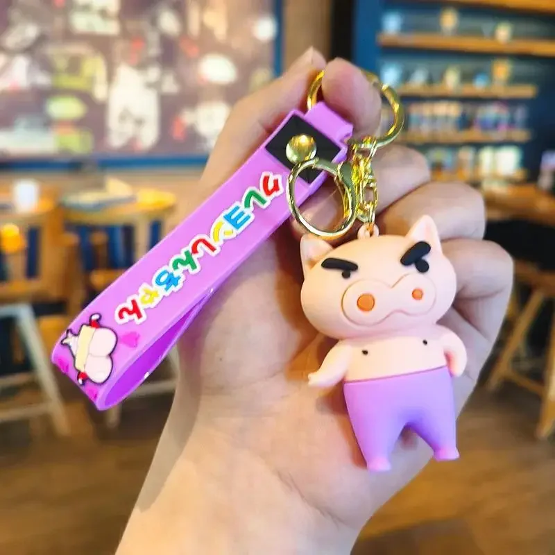 Auf Lager Klassischer Crayon Shin Chan Schlüsselanhänger Dinosaurier Kleiner Weißer Krokodil-Anhänger Niedlicher Anhänger als Geburtstagsgeschenk für Freunde – Detail 8