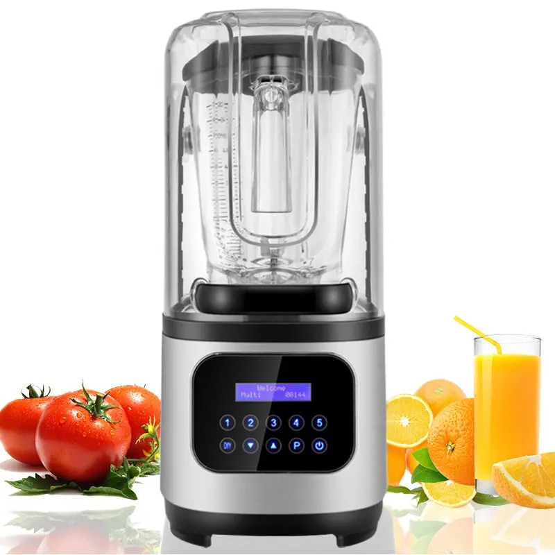 HOT SALE High Quality High Power Multifunctional Heavy  Smoothie Milkshake Commercial Blender With Soundproof Cover