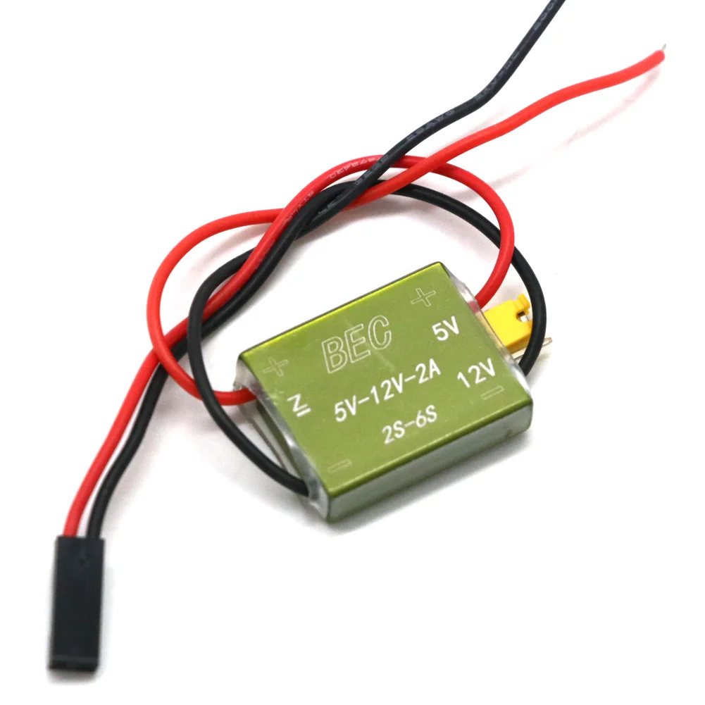 5V / 12V 2S~6S RC UBEC 5V 3A Lowest RF Noise BEC Full Shielding Antijamming Switching Regulator For FPV Airplane