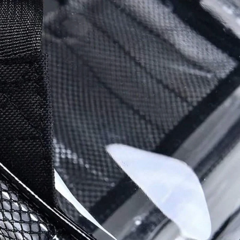 Mochila transparente Mochila transparente de PVC resistente Mochila transparente impermeable (negro), mochila transparente impermeable, estilo informal