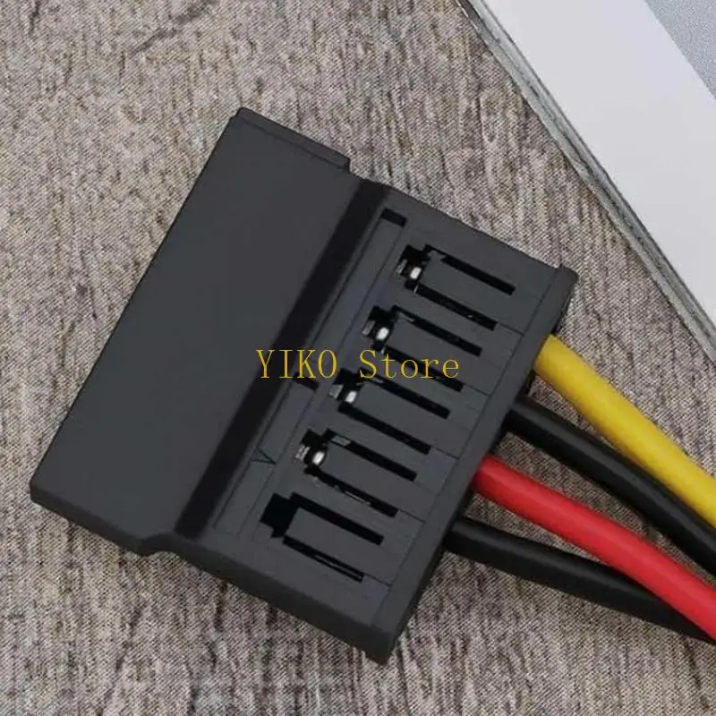 K32C Heavy Duty 4Pin Male To SATAs Power Cable For Server Hard Drive Optimized Current Conduction 20Cm Length