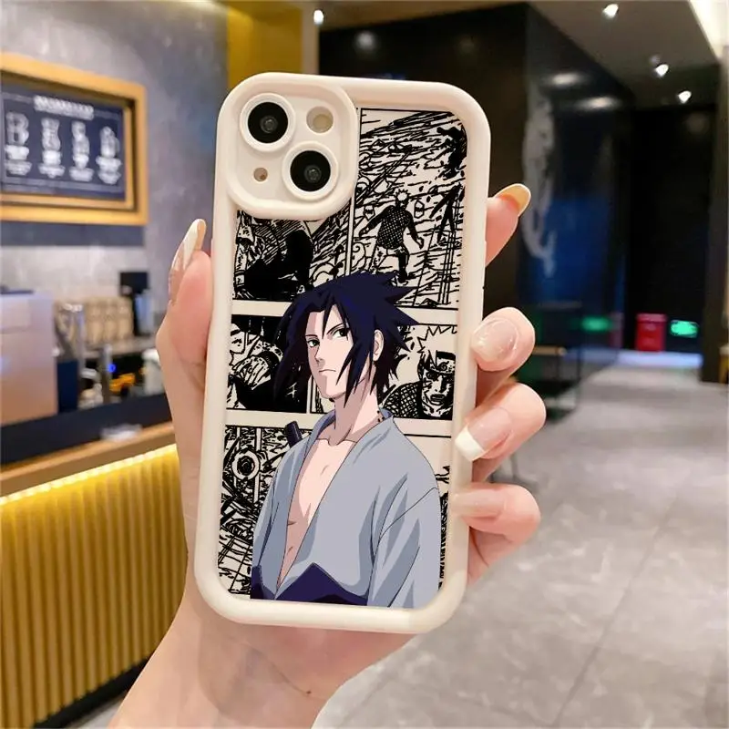 Ainime Narutos Sasuke Phone Case For Apple iPhone 11 15 13 14 Pro Max 12 Silicone 15 Plus 11Pro Soft Cover