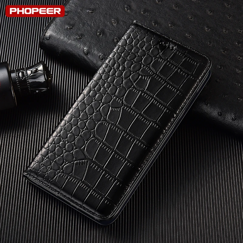 

Business Style Genuine Leather Magnetic Flip Cover Case With Card Slot For Xiaomi Poco M2 M3 M4 M5 M5s M6 M7 Pro Plus