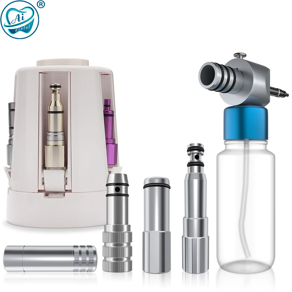 AI-EC-LS  Handpiece Lubricator easy chuck cleaning Metal Body 5 Adapters with AI-LS-E/N/K/S Nozzle and AI-TG-SL