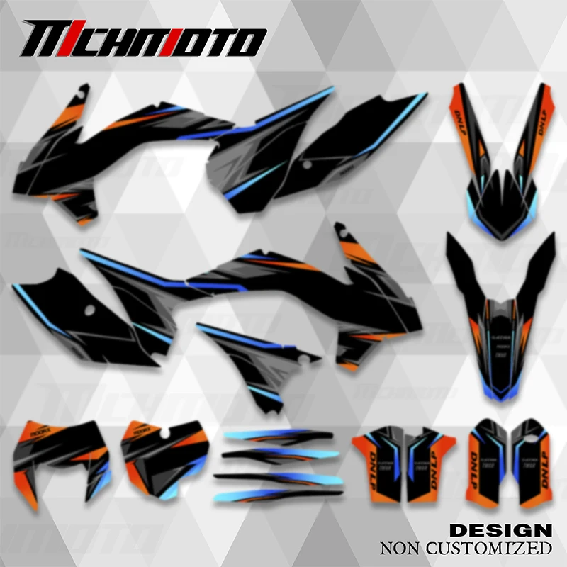 MCHMFG For KTM EXC EXC-F 2014 2015 2016 SX SXF 2013 2014 2015 Full Graphics Decals Stickers Custom Number Name Stickers 009