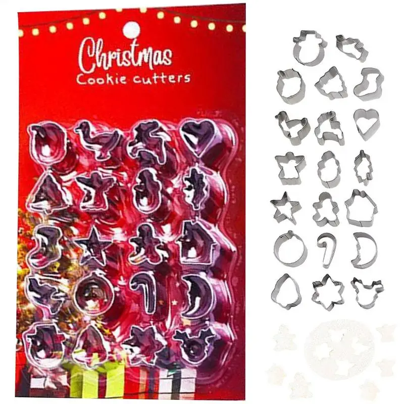 Tatil Çerez Kesiciler 20X Küçük Çerez Kesici Noel Ağır Çerez Kalıpları 3D Pişirme Araçları Çok Fonksiyonlu Çerez