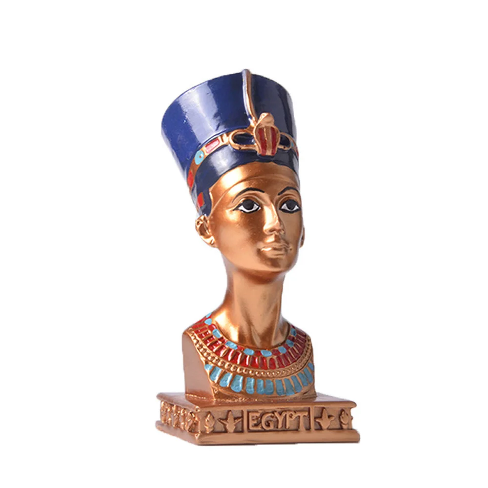 Hot Sale Ancient Egypt Queen Nefertiti BC1370-BC1330 Statue Living Room Bookcase Decoration Ornament Craft Model