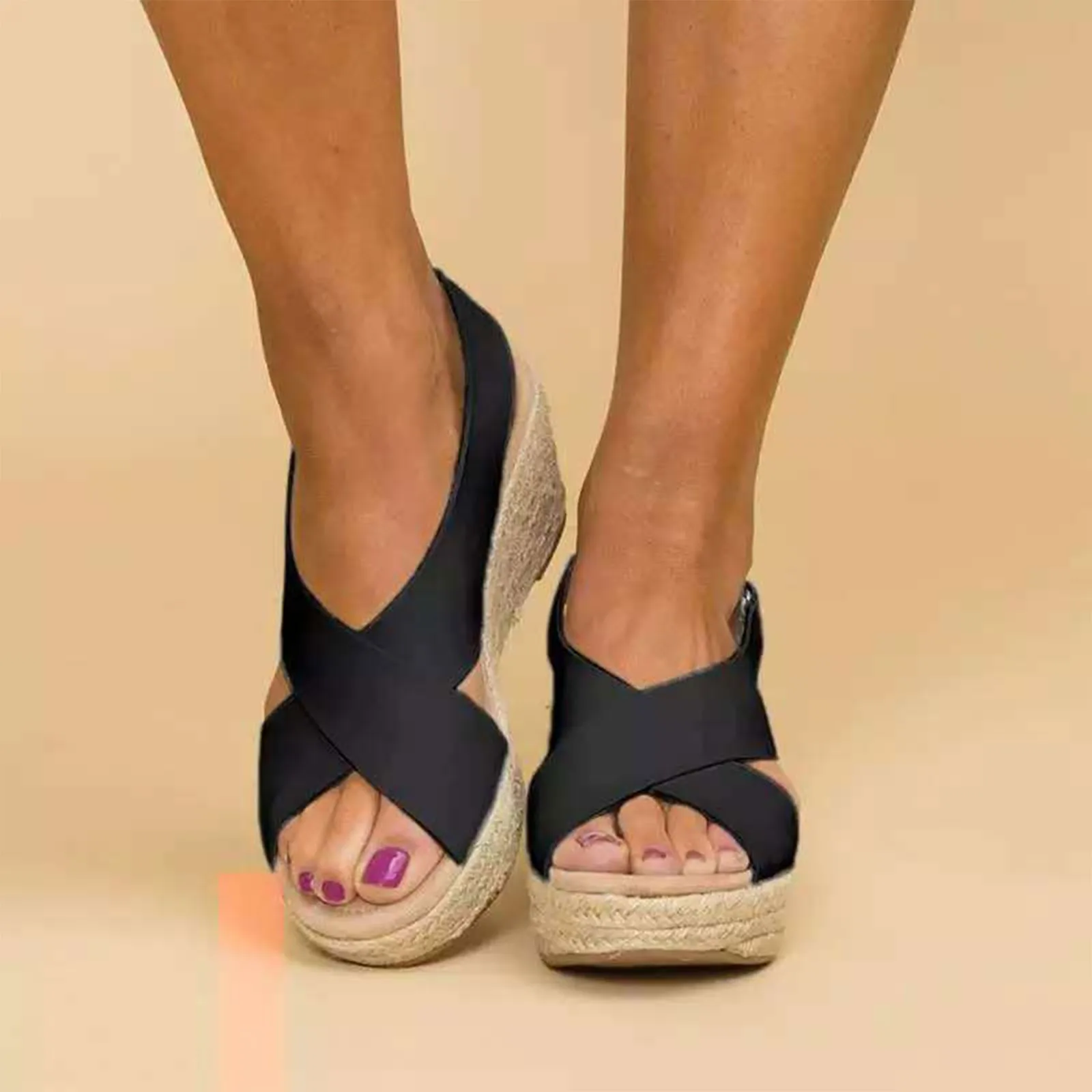 

New Fashion Women's Wedge Shoes Casual Comfortable Peep Toe Platform Sandals Elegant Women Heels Summer Wedge Platform Sandals