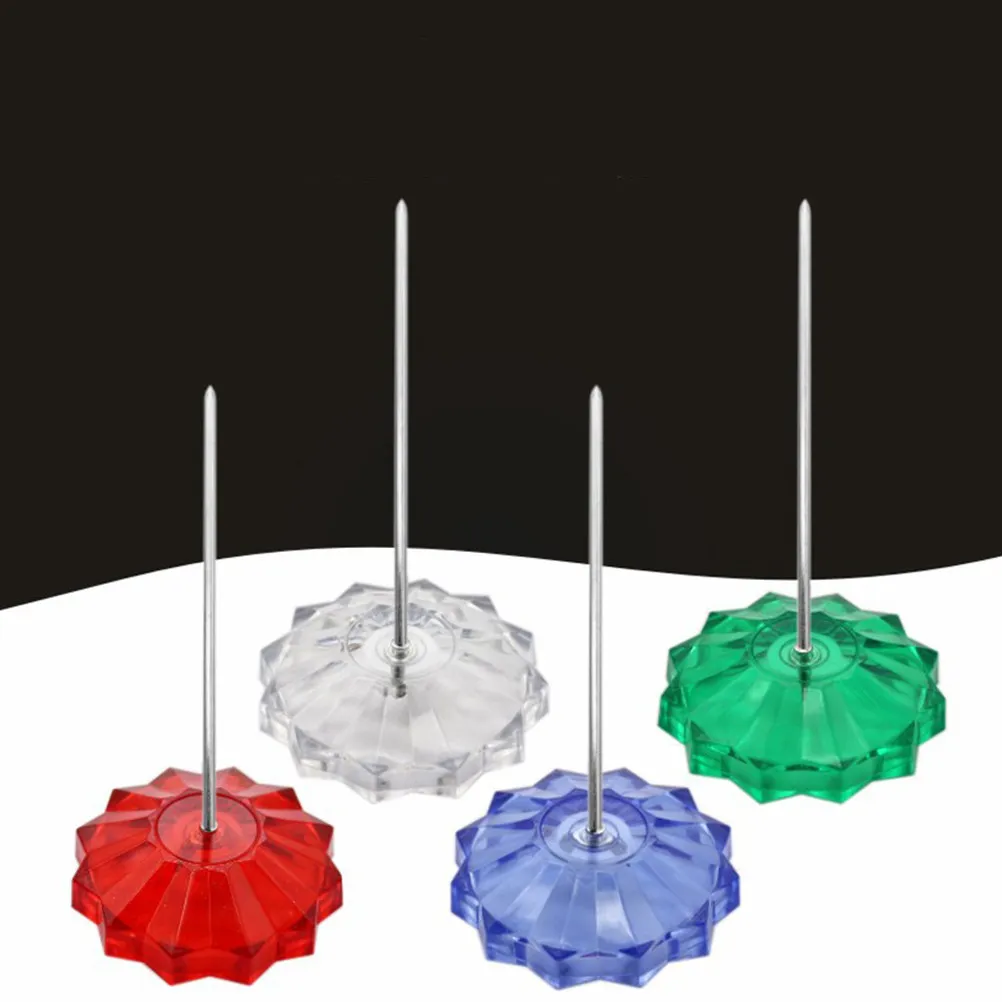 4Pcs Receipt Spike Stick Straight Rod Plastic Base Note Holder Bill Fork for Hotel Restaurant Office Counter Receipt Storage