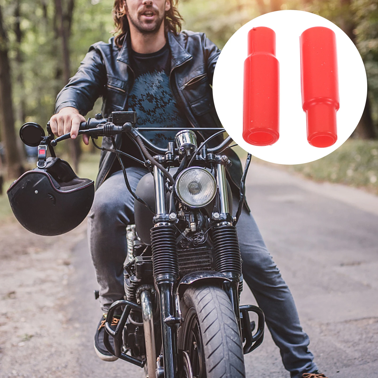 

2pcs Brake Protective Cover Silicone Hose Topper Waterproof High Temperature Resistant Motorcycle Scooter Oil Pipe Blue Design