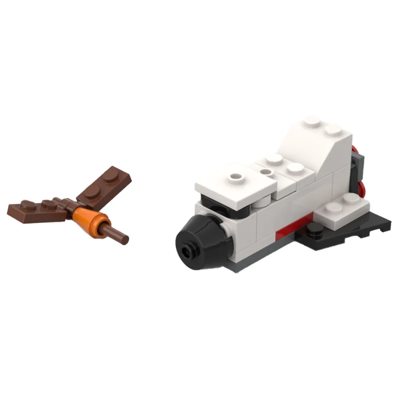 28 قطعة MOC تخصيص مكوك الفضاء 11012 الصغير مع نموذج الأقمار الصناعية بنة الجمعية لتقوم بها بنفسك لعبة هدية عيد الميلاد والكريسماس