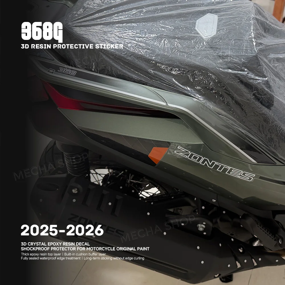 For Zontes 368 G 2025 2026 Passenger Handlebars 3D Scooter Stickers