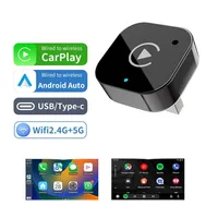 Adaptador inalámbrico CarPlay Android Auto 2 en 1, conexión automática, USB, juego de coche, sistema Universal AI Smart Box para todos los coches