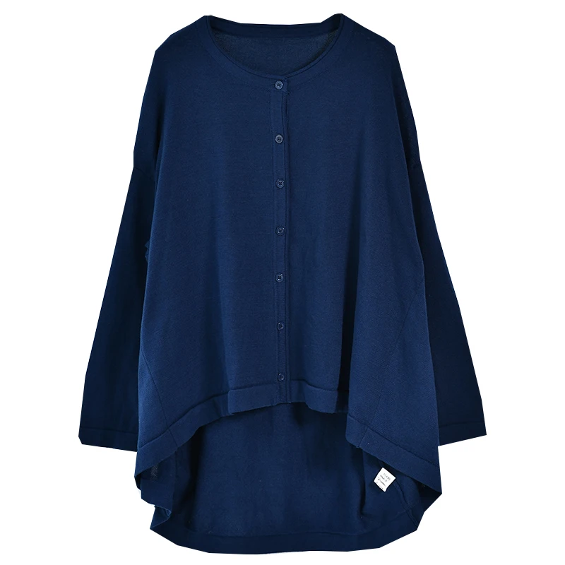 MICOCO  W3008C Literature and art simple versatile loose silhouette feeling before short after long 