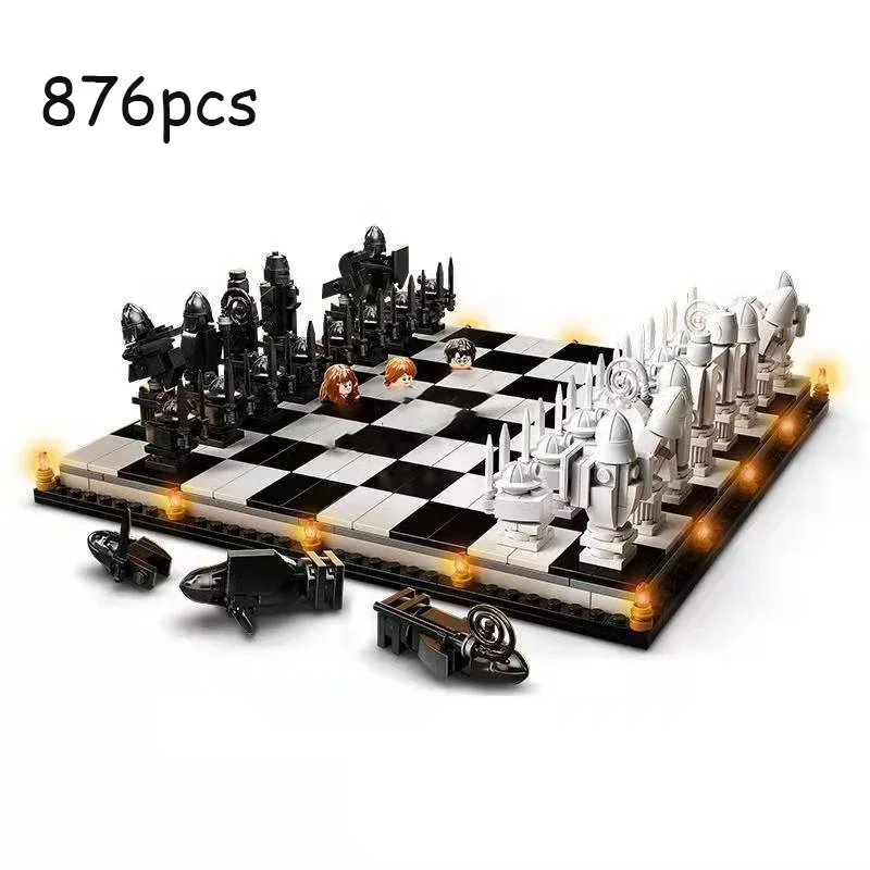 2022 New Products Compatible with Building Blocks Harry Series Hogwarts Wizard Magic Chessboard Assembled Building Blocks Toys C