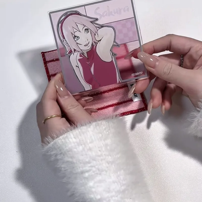 New Haruno Sakura Acrylic Brick NARUTO Anime Peripheral Cute Cartoon Creativity Mini Version Desktop Ornament Birthday Gift