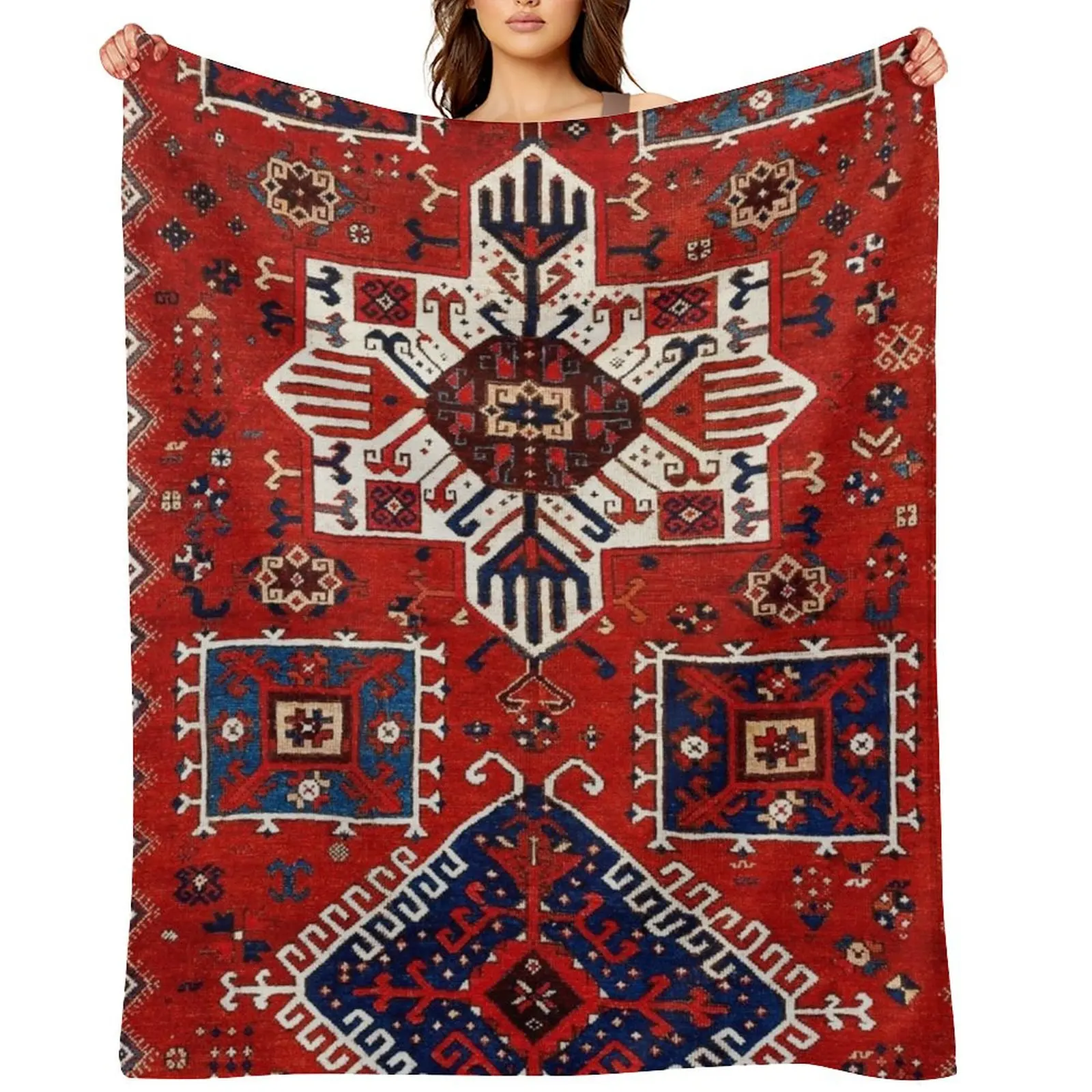 

Sivas Central Anatolian Rug Print Throw Blanket Decorative Beds For Baby Giant Sofa warm for winter Blankets