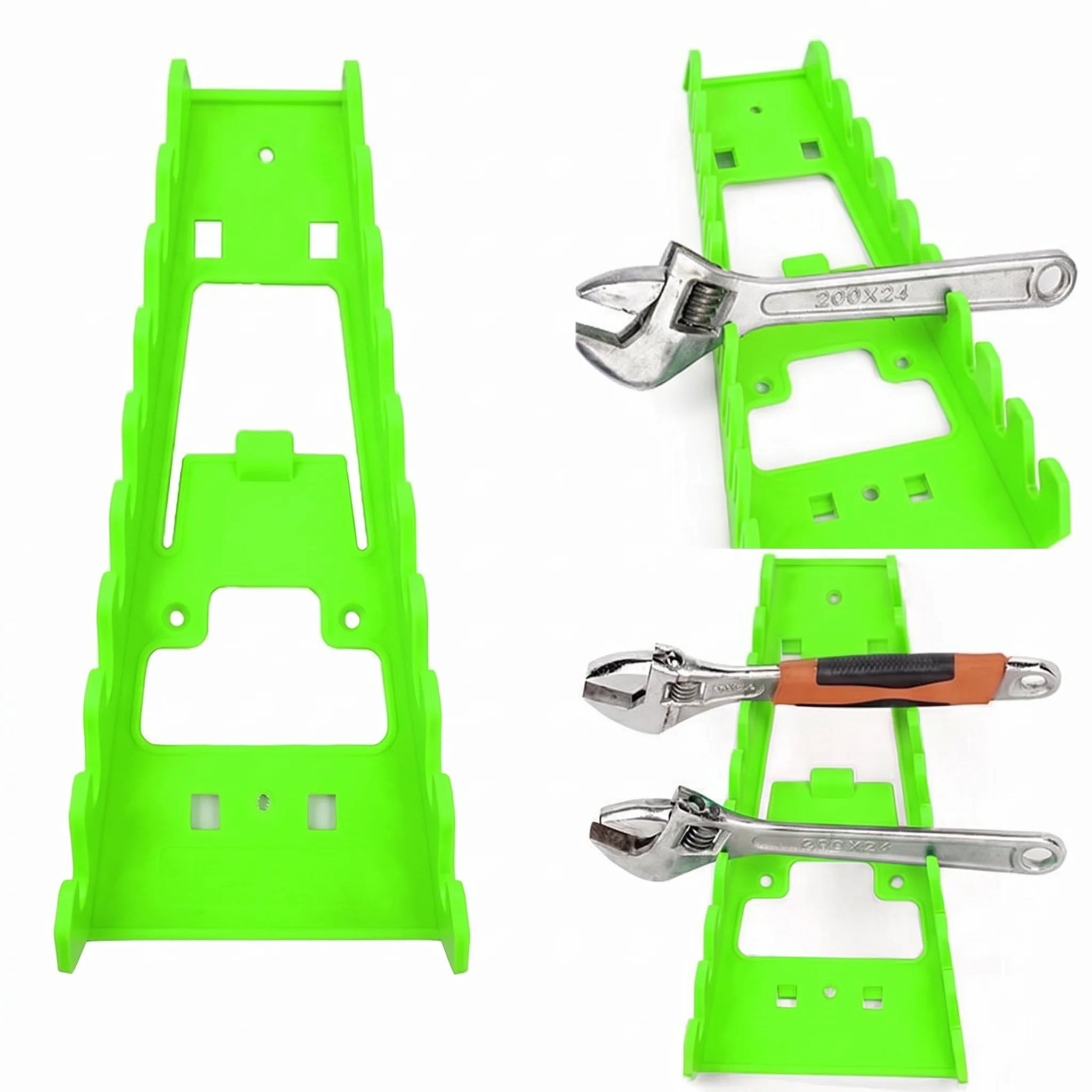 2-Pack Wrench Organizer - Multiple Slots Premium Plastic Wrench Rack Holder Trays,Multi-function Wrenc-h Organizer Wrenc-h Stora