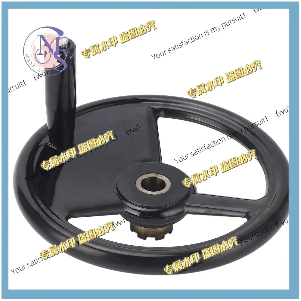 Engineering Plastics Milling Round Multifunctional Rotary Handwheel 22x250mm with Handle, Lathe Handwheel