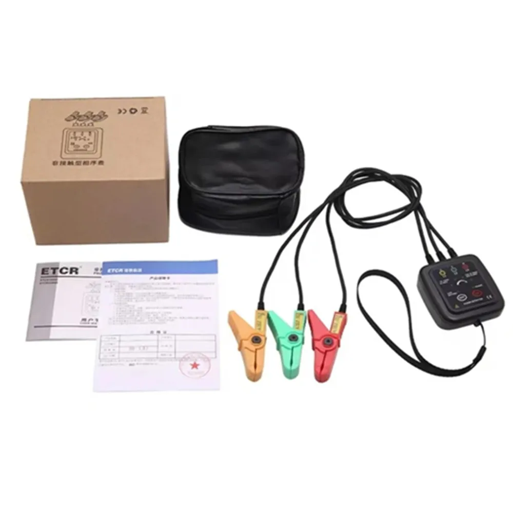 

ETCR1000D Portable 3 Phase Rotation Indicator AC 70-1000V 45-65Hz ISO CE OEM Live Wire Identification Digital Phase Detectors