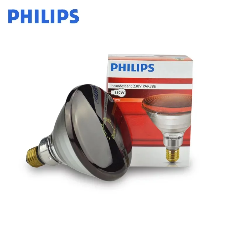 PHILIPS Infrared Physiotherapy Bulb Heating Therapy Red Lamp for Body Neck Ache Arthritis Muscle Joint Relaxation Pain Relief