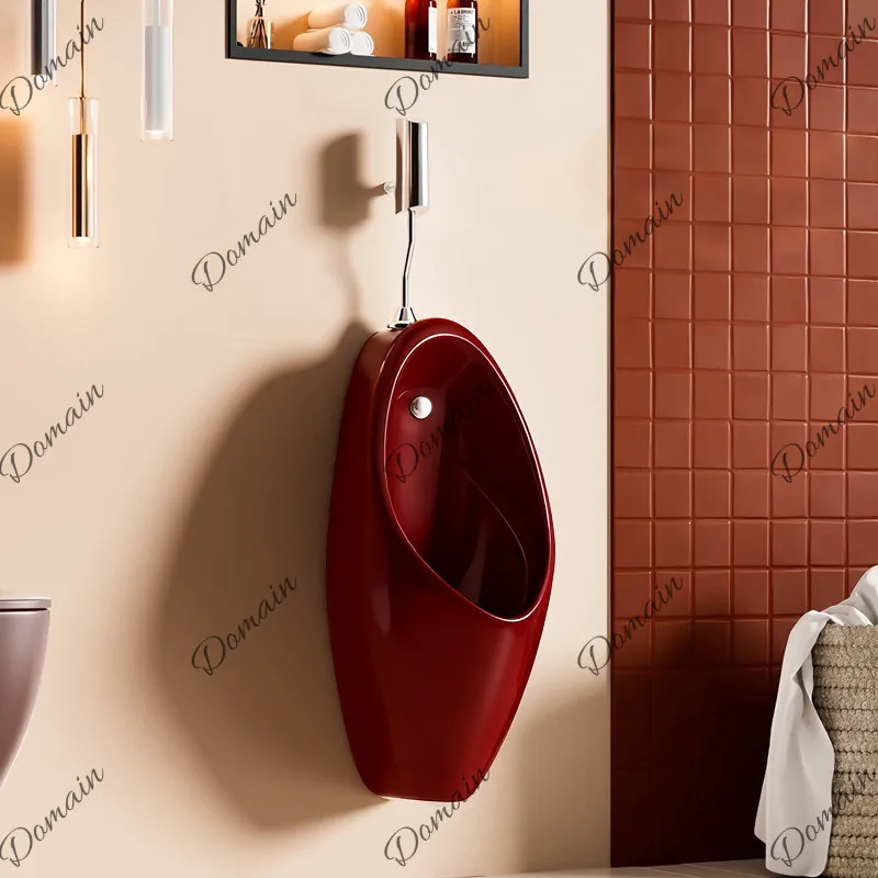 French retro smart sensor urinal public toilet men's wall-mounted shopping mall wall-mounted automatic flushing urinal