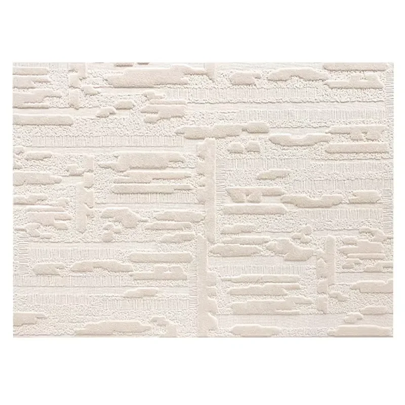 In Stock Modern Hand Tufted Woven Wool Rug in Beige for Living Room or Bedroom