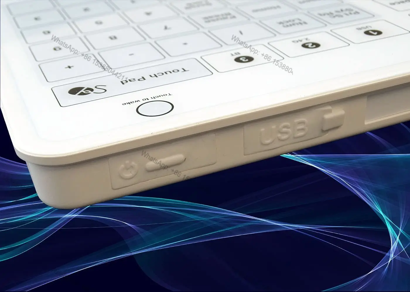 2026 Hot Multi-Interface Medical Touchscreen Glass Keyboard IP67 Waterproof USB 2.4G Wireless for Connection 3 1 Multi-Gesture