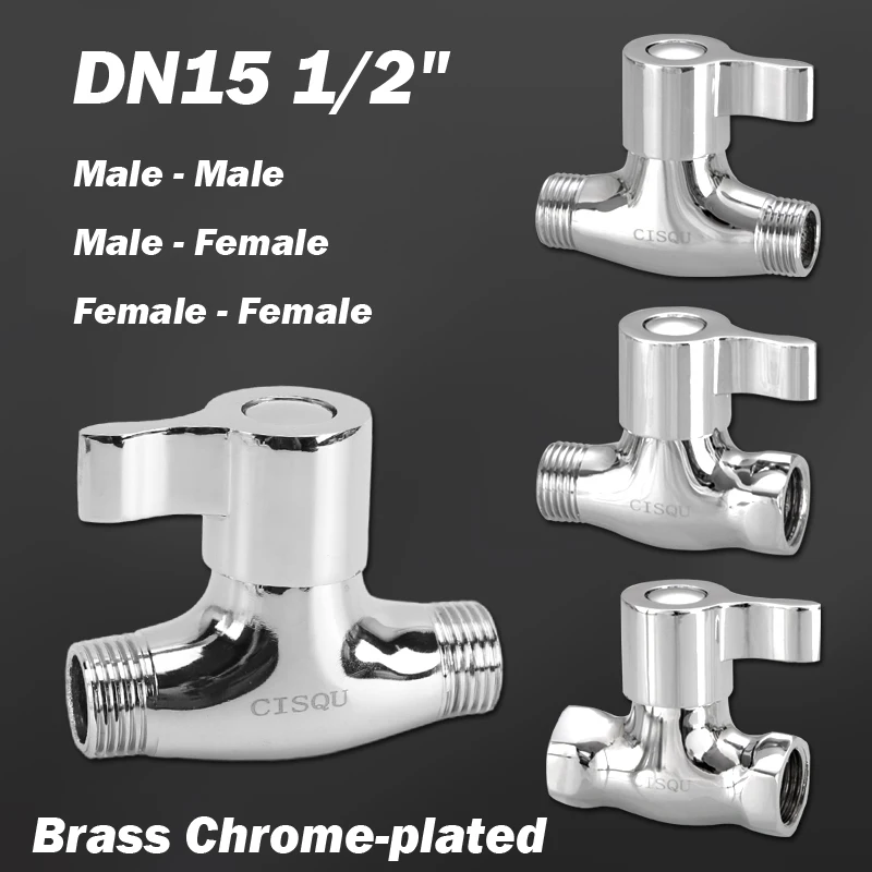 

1 шт. 1/2 "(DN15) латунный шаровой кран с наружной/женской водопроводный кран с резьбой, соединительный клапан, бытовая труба, ванная комната, кухонный шланговый клапан
