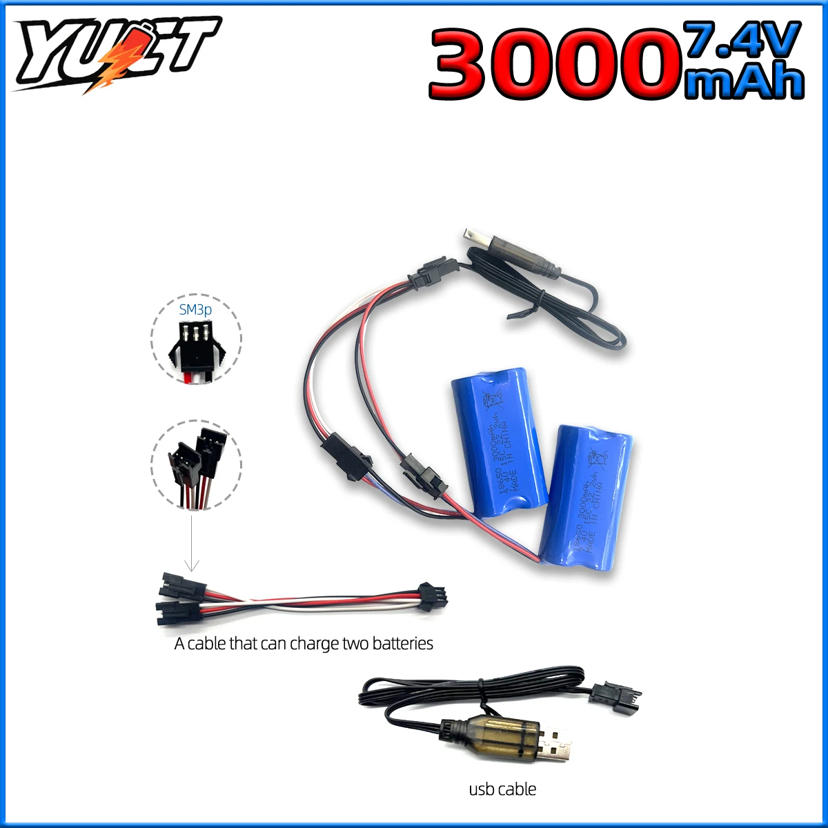 YUCT 7.4 فولت 3000 مللي أمبير 2S بطارية ليبو MN99S ترقية أجزاء بطارية عالية السعة لسلسلة MN RC سيارات MN82 MN78 MN128 MN168 MN98 0 #4