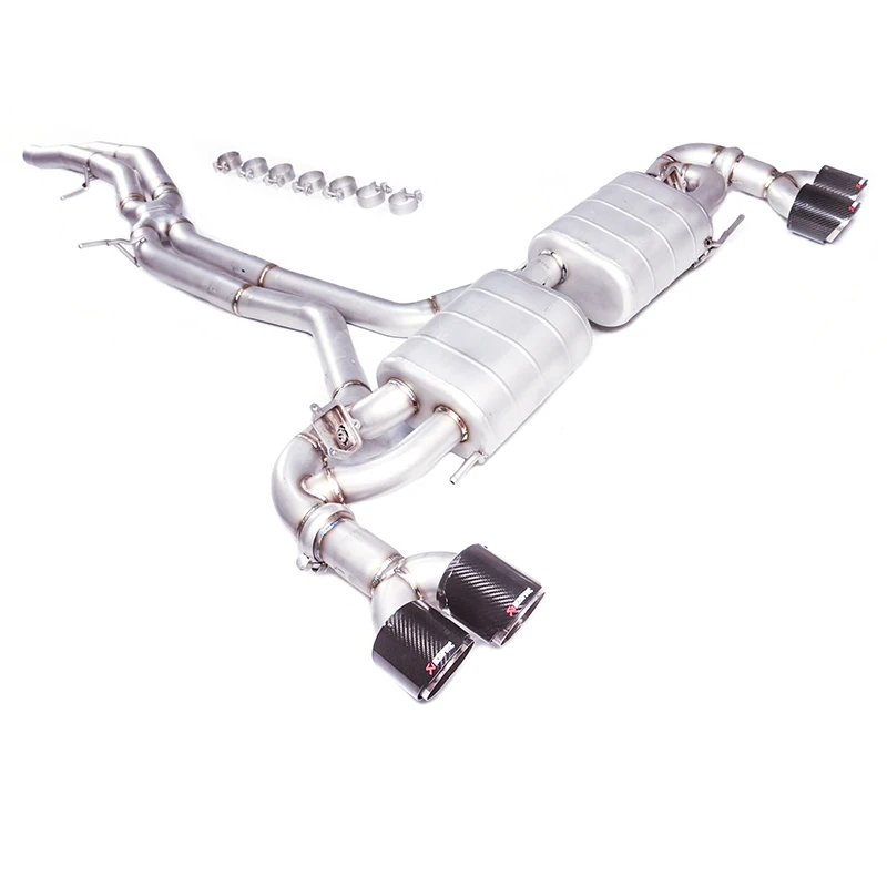 GFC Alexback Exhaust Muffler for 2019-2024 Porsche Cayenne 3.0T Car Electric Valve Exhaust System features SUS304 pipe