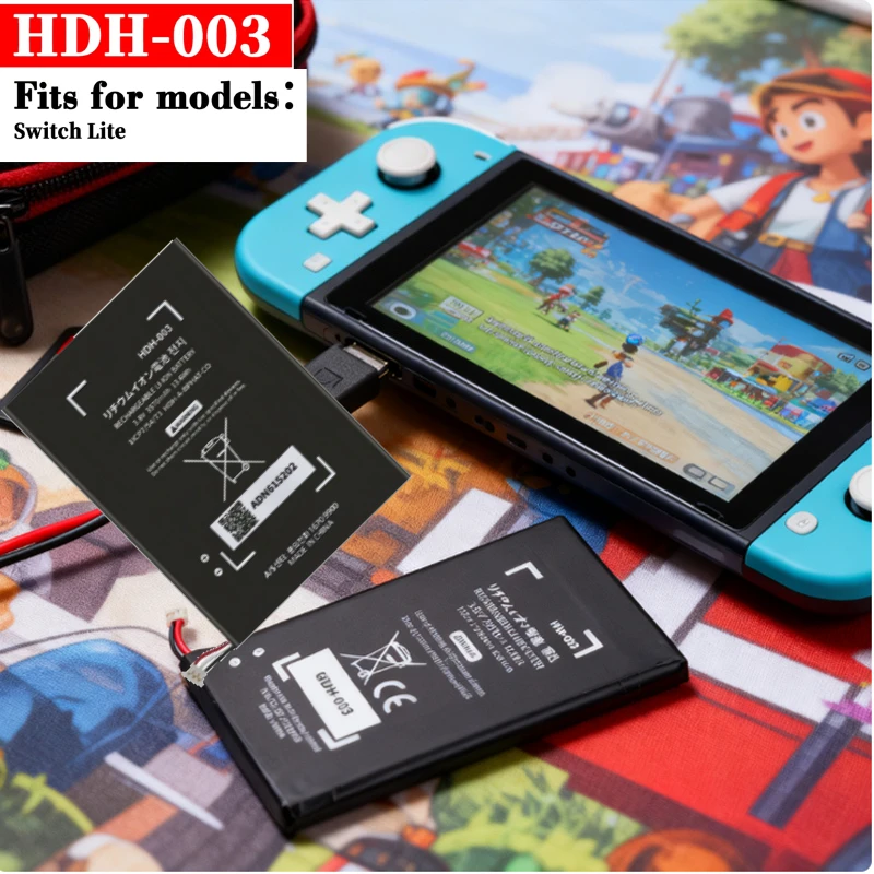 

HDH 003 Литий-ионная аккумуляторная батарея 3600 мАч 3,7 В для консольного контроллера Nintendo Switch Lite Сменные батареи