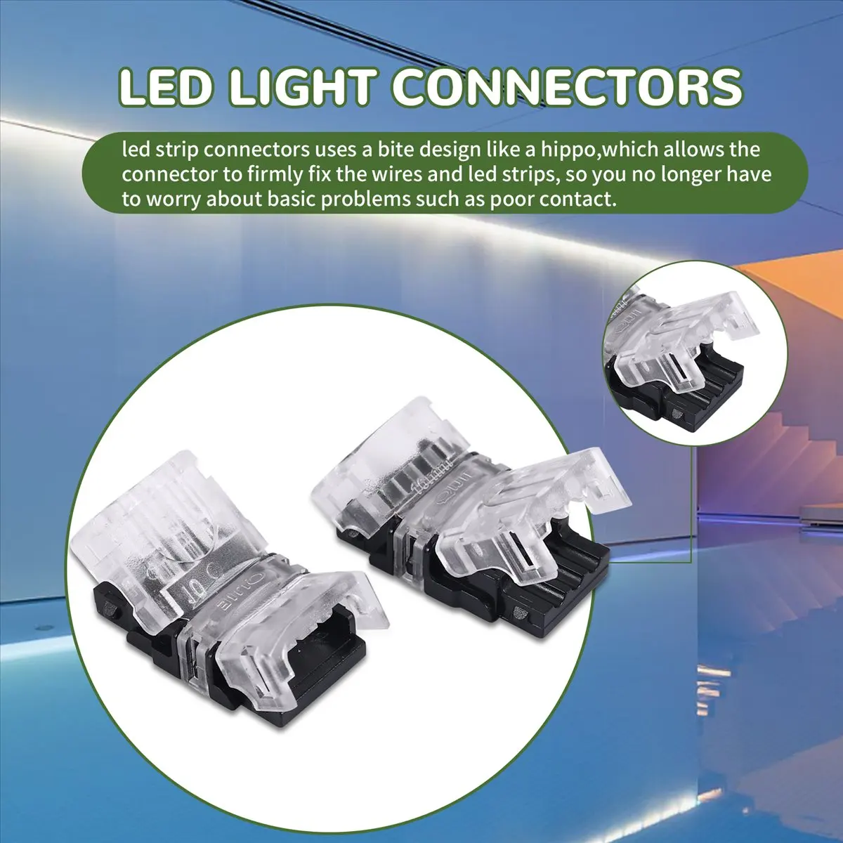 Compatible 11 Pieces Tunable 3 Pin LED Strip Connectors 10mm LED Strip Light Connectors LED Strip Connector Terminal for WS2811 - view 6