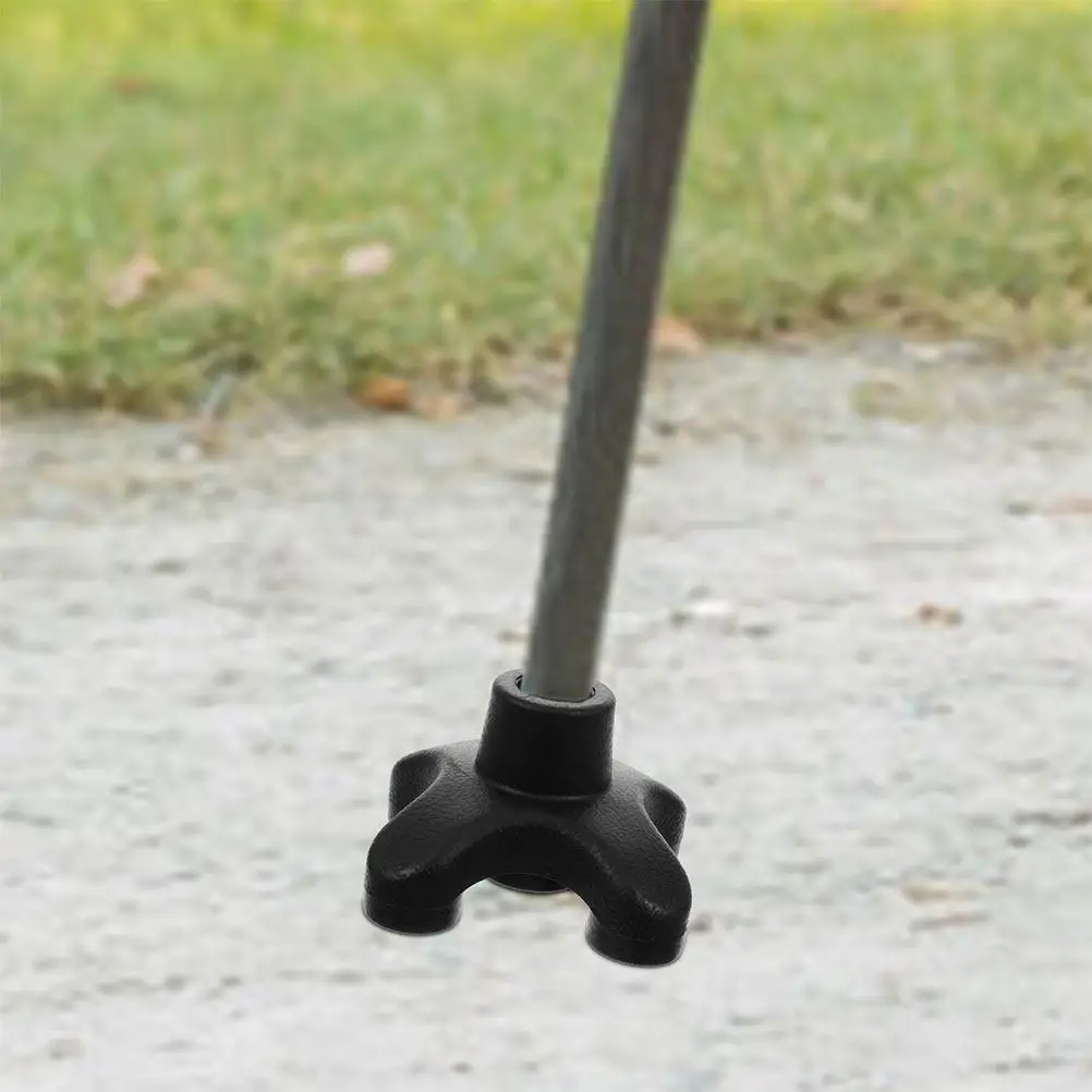 

2 шт. Нескользящие резиновые наконечники для четырехопорных тростей, замена для четырехконечных тростей, улучшенная устойчивость, самонесущая основа, безопасность для пожилых людей