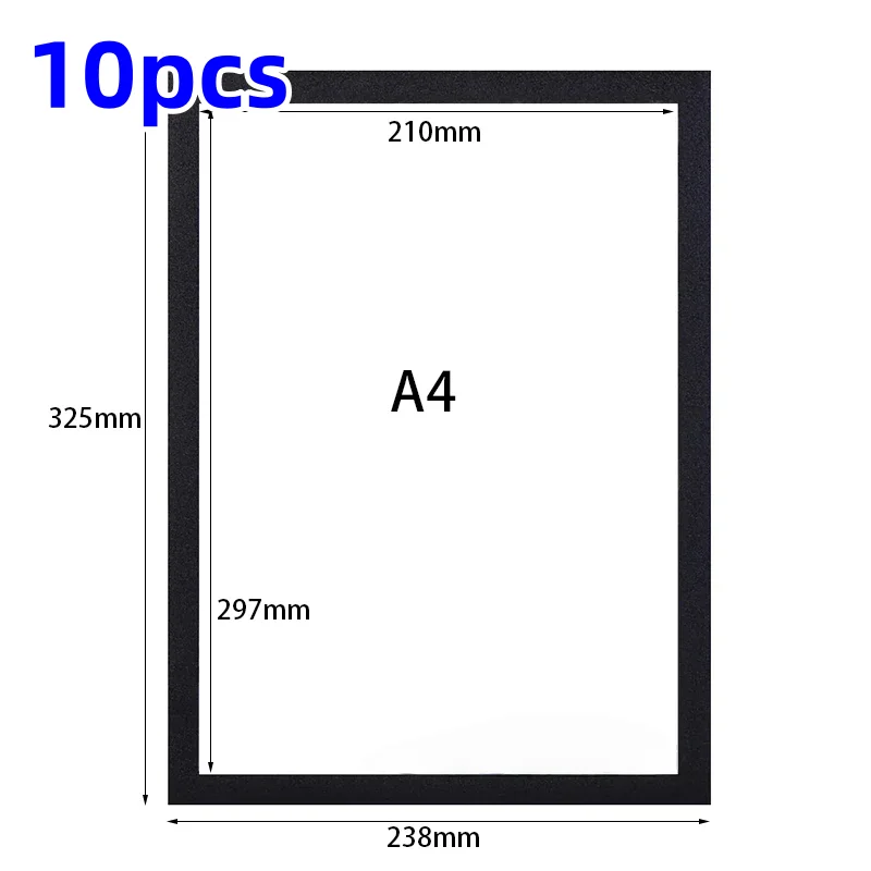 5/10/20PCS Magnetische Poster Display Frame A4/A5/A6 zelfklevende niet-ontwikkelingele Fotokunst Muursticker Herbruikbare Muur Frame
