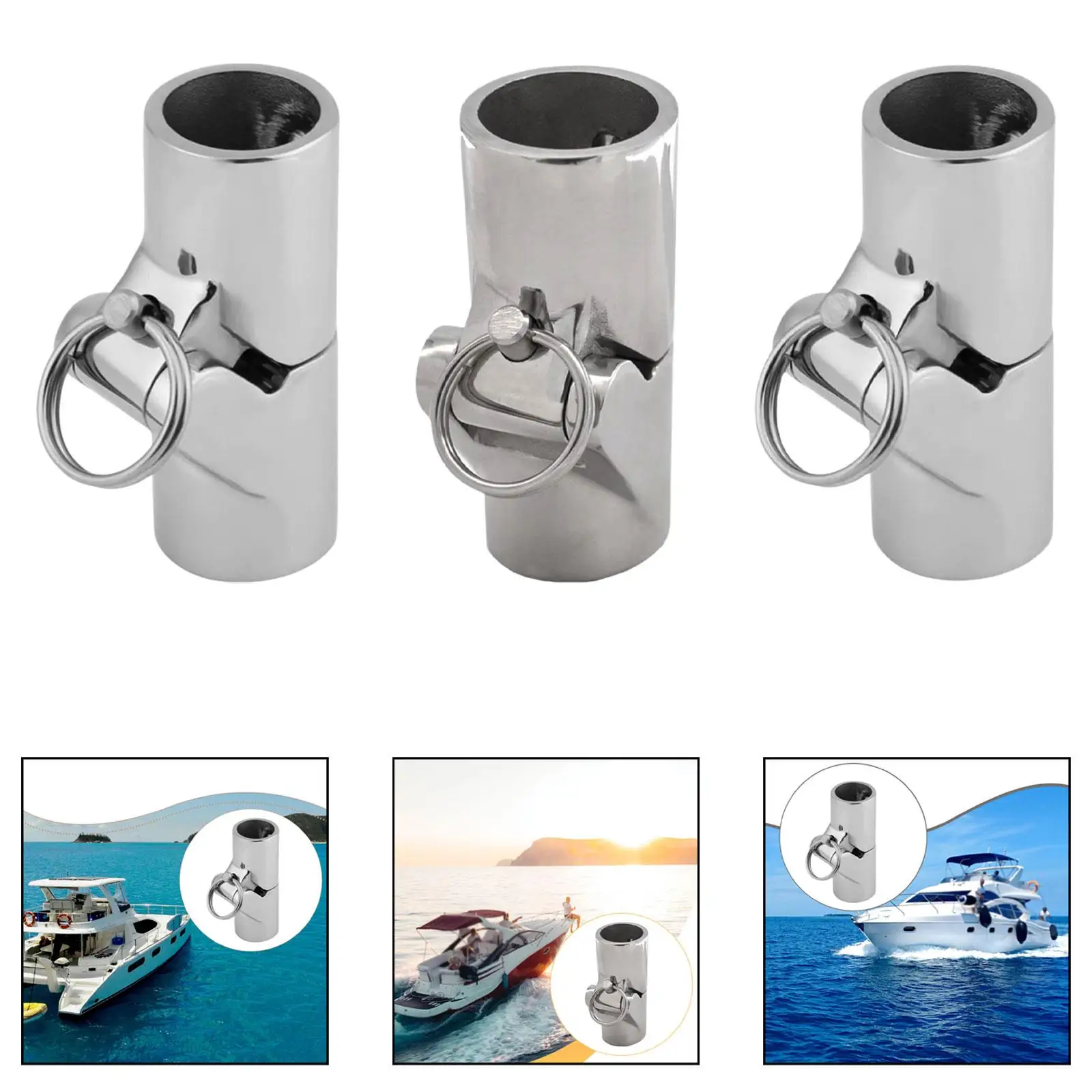 Folding Swivel Coupling Tube Hose Connector Boat Hose Connector for Masts Tops