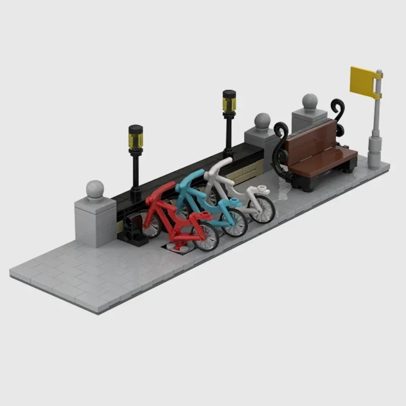 Street view modelo moc tijolos de construção várias cenas de canto tecnologia blocos modulares presentes brinquedos de natal diy conjuntos montagem