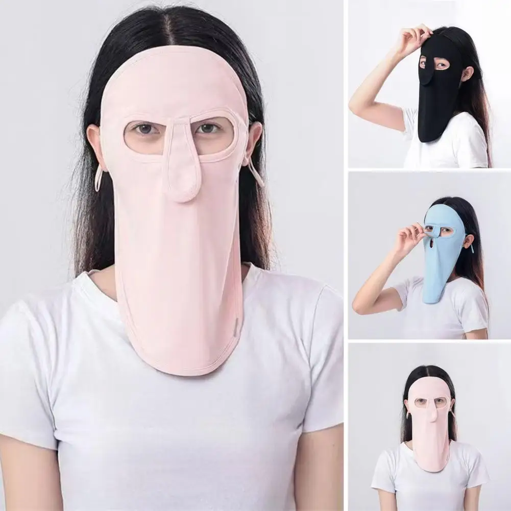 

Men Women Summer Ice Silk Face Cover Full Face Mask Outdoor Hat Sports UV Protection Neck Cover Masks For Outdoor Sports Hiking
