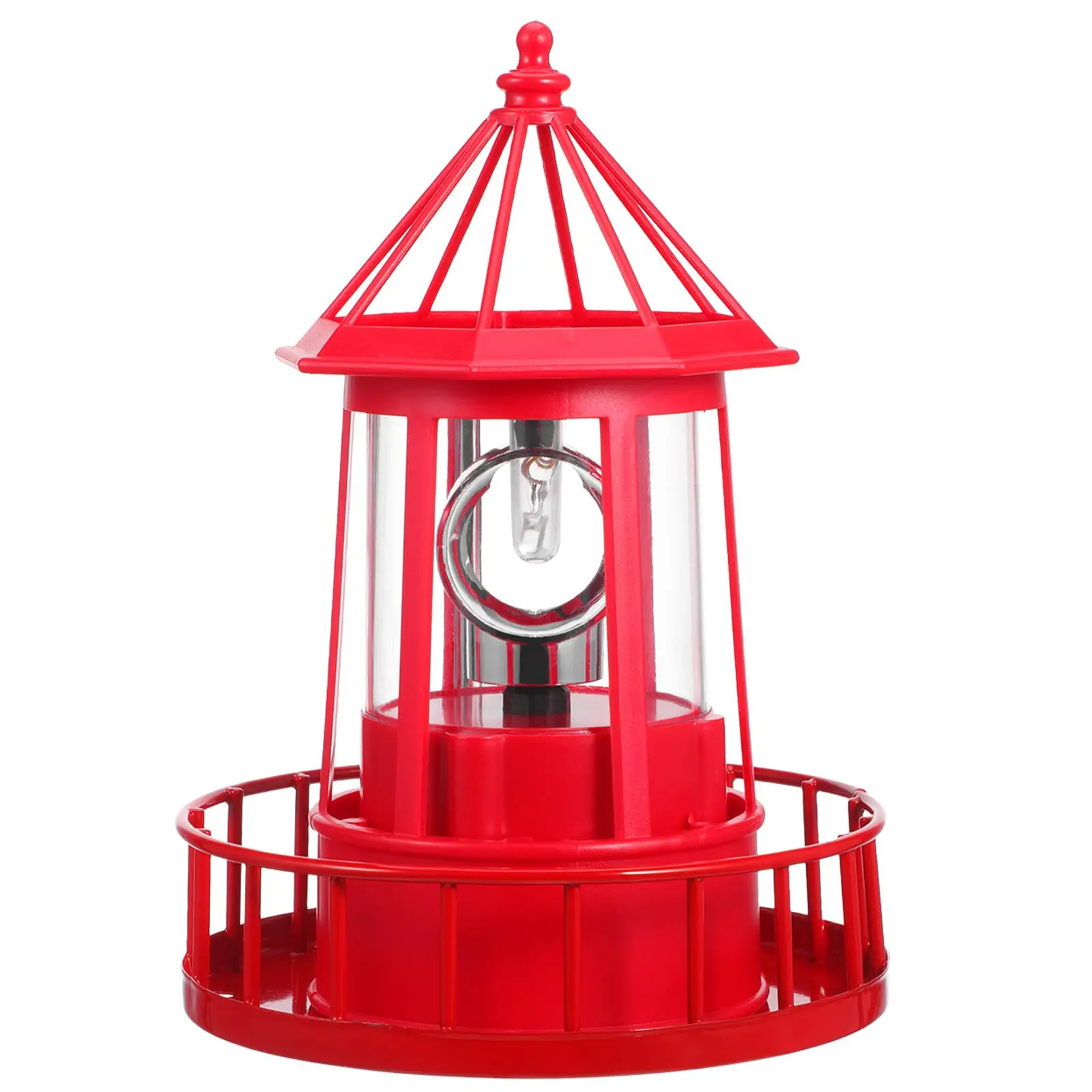 

Solar Powered Lighthouse Outdoor Garden Decor Iron Lighthouse Shape Solar Light Landscape Light For Yard Patio Lawn Adornment